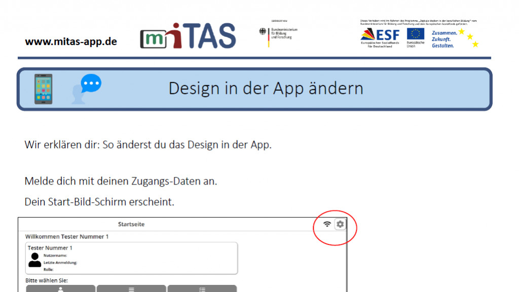 PDF zur "Design ändern" öffnen
